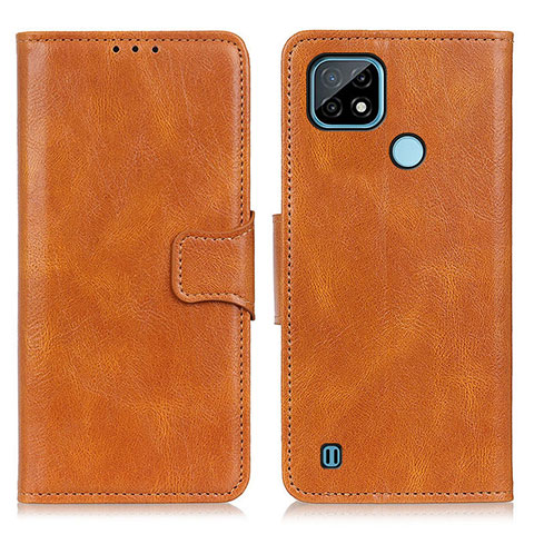 Coque Portefeuille Livre Cuir Etui Clapet M09L pour Realme C21 Marron