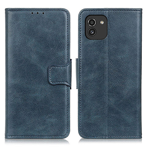 Coque Portefeuille Livre Cuir Etui Clapet M09L pour Samsung Galaxy A03 Bleu