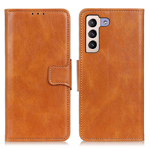 Coque Portefeuille Livre Cuir Etui Clapet M09L pour Samsung Galaxy S21 FE 5G Marron