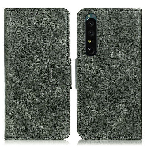 Coque Portefeuille Livre Cuir Etui Clapet M09L pour Sony Xperia 1 IV SO-51C Vert