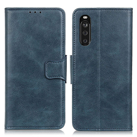 Coque Portefeuille Livre Cuir Etui Clapet M09L pour Sony Xperia 10 III Lite Bleu