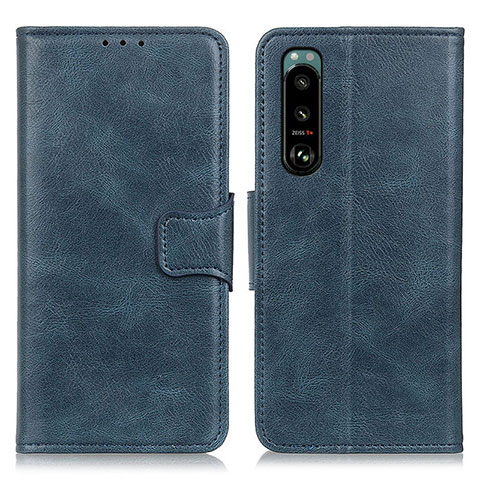 Coque Portefeuille Livre Cuir Etui Clapet M09L pour Sony Xperia 5 III SO-53B Bleu