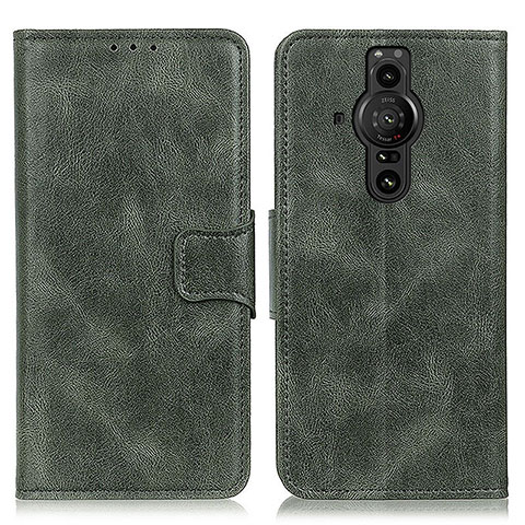 Coque Portefeuille Livre Cuir Etui Clapet M09L pour Sony Xperia PRO-I Vert