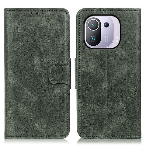 Coque Portefeuille Livre Cuir Etui Clapet M09L pour Xiaomi Mi 11 Pro 5G Vert