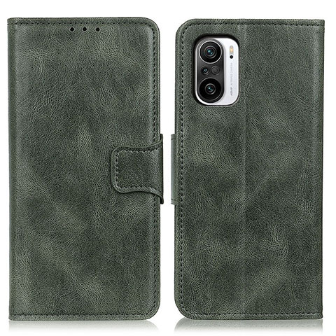 Coque Portefeuille Livre Cuir Etui Clapet M09L pour Xiaomi Poco F3 5G Vert