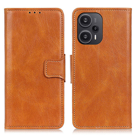 Coque Portefeuille Livre Cuir Etui Clapet M09L pour Xiaomi Poco F5 5G Marron