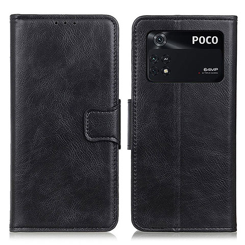 Coque Portefeuille Livre Cuir Etui Clapet M09L pour Xiaomi Poco M4 Pro 4G Noir