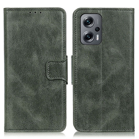 Coque Portefeuille Livre Cuir Etui Clapet M09L pour Xiaomi Poco X4 GT 5G Vert