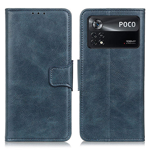 Coque Portefeuille Livre Cuir Etui Clapet M09L pour Xiaomi Poco X4 Pro 5G Bleu