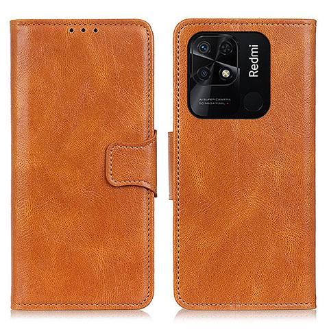 Coque Portefeuille Livre Cuir Etui Clapet M09L pour Xiaomi Redmi 10C 4G Marron