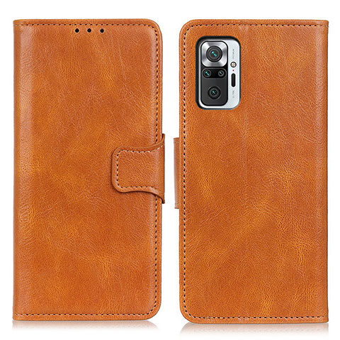 Coque Portefeuille Livre Cuir Etui Clapet M09L pour Xiaomi Redmi Note 10 Pro 4G Marron