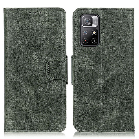 Coque Portefeuille Livre Cuir Etui Clapet M09L pour Xiaomi Redmi Note 11 5G Vert