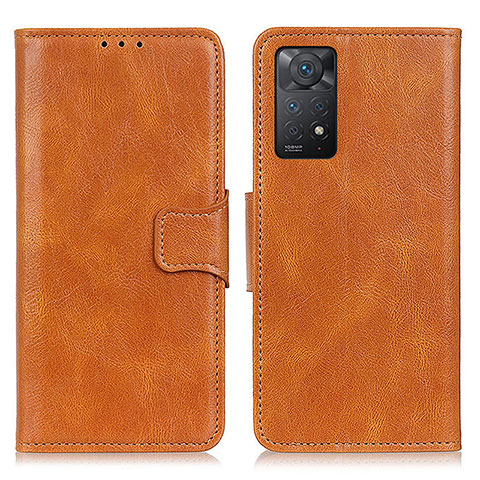 Coque Portefeuille Livre Cuir Etui Clapet M09L pour Xiaomi Redmi Note 11 Pro 4G Marron