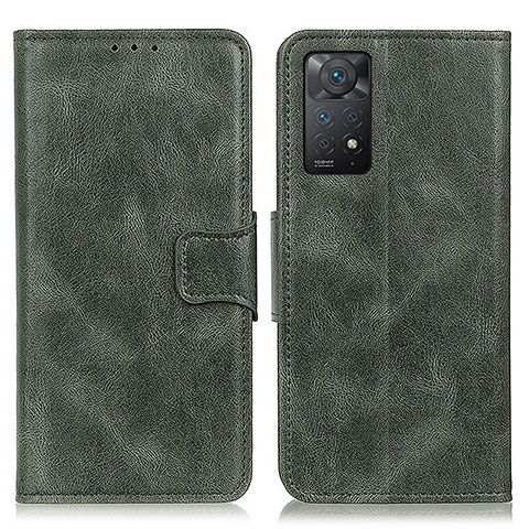 Coque Portefeuille Livre Cuir Etui Clapet M09L pour Xiaomi Redmi Note 11 Pro 5G Vert