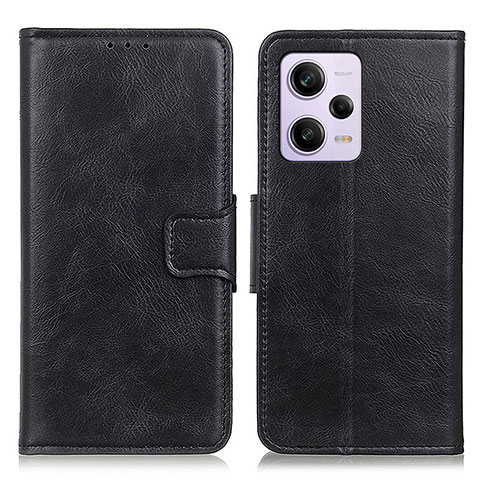 Coque Portefeuille Livre Cuir Etui Clapet M09L pour Xiaomi Redmi Note 12 Pro 5G Noir