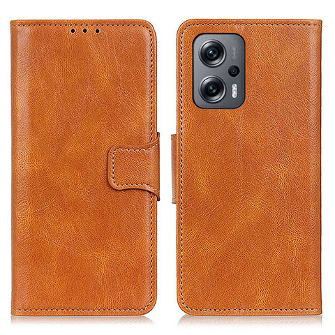 Coque Portefeuille Livre Cuir Etui Clapet M09L pour Xiaomi Redmi Note 12T Pro 5G Marron