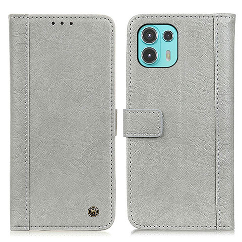 Coque Portefeuille Livre Cuir Etui Clapet M10L pour Motorola Moto Edge 20 Lite 5G Gris