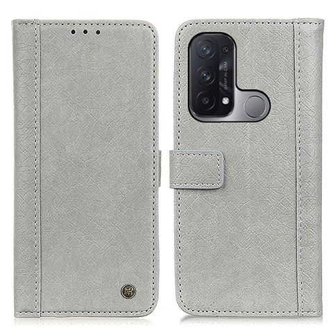 Coque Portefeuille Livre Cuir Etui Clapet M10L pour Oppo Reno5 A Gris