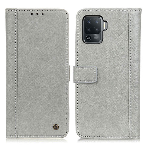 Coque Portefeuille Livre Cuir Etui Clapet M10L pour Oppo Reno5 Lite Gris