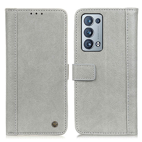 Coque Portefeuille Livre Cuir Etui Clapet M10L pour Oppo Reno6 Pro 5G Gris