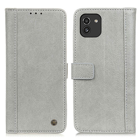 Coque Portefeuille Livre Cuir Etui Clapet M10L pour Samsung Galaxy A03 Gris