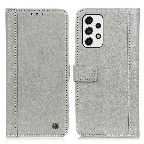 Coque Portefeuille Livre Cuir Etui Clapet M10L pour Samsung Galaxy A53 5G Gris