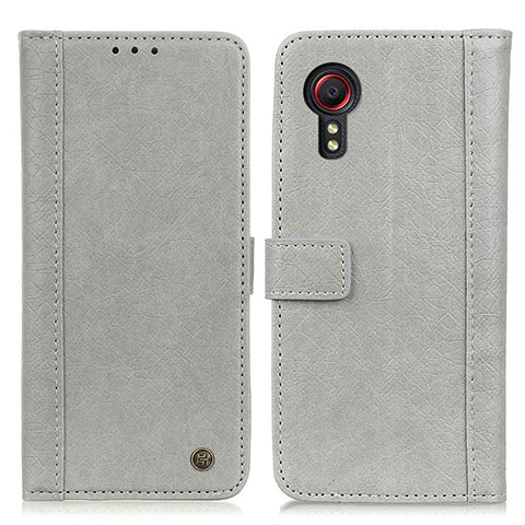 Coque Portefeuille Livre Cuir Etui Clapet M10L pour Samsung Galaxy XCover 5 SM-G525F Gris