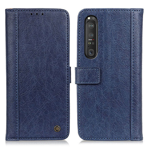 Coque Portefeuille Livre Cuir Etui Clapet M10L pour Sony Xperia 1 III Bleu