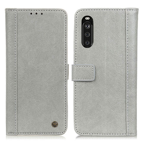 Coque Portefeuille Livre Cuir Etui Clapet M10L pour Sony Xperia 10 III Gris