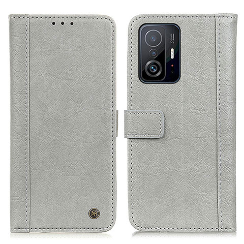 Coque Portefeuille Livre Cuir Etui Clapet M10L pour Xiaomi Mi 11T 5G Gris