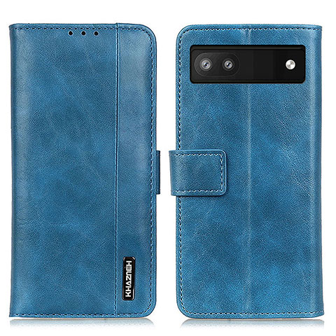 Coque Portefeuille Livre Cuir Etui Clapet M11L pour Google Pixel 6a 5G Bleu