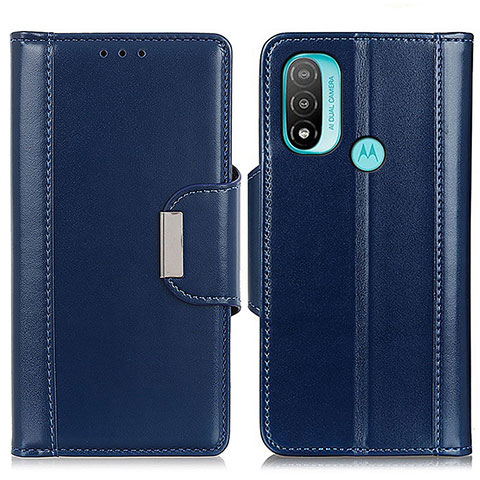 Coque Portefeuille Livre Cuir Etui Clapet M11L pour Motorola Moto E30 Bleu