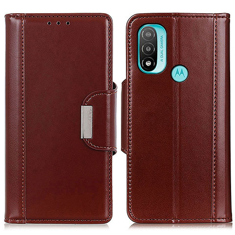 Coque Portefeuille Livre Cuir Etui Clapet M11L pour Motorola Moto E40 Marron