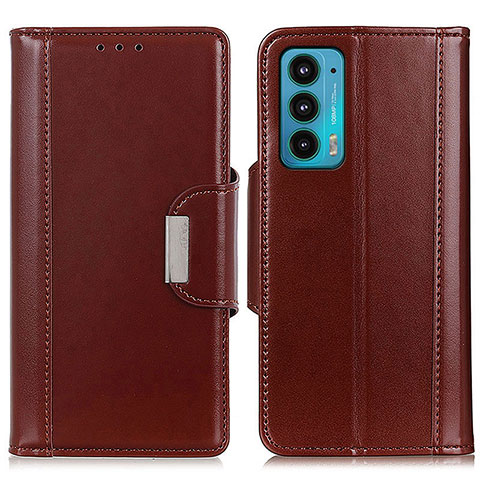 Coque Portefeuille Livre Cuir Etui Clapet M11L pour Motorola Moto Edge 20 5G Marron