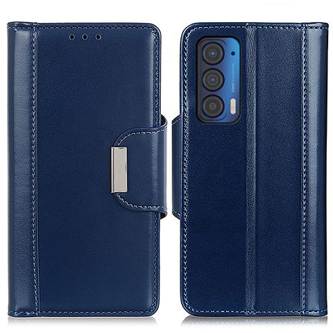 Coque Portefeuille Livre Cuir Etui Clapet M11L pour Motorola Moto Edge (2021) 5G Bleu