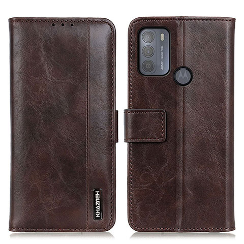 Coque Portefeuille Livre Cuir Etui Clapet M11L pour Motorola Moto G50 Marron