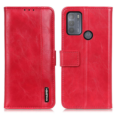 Coque Portefeuille Livre Cuir Etui Clapet M11L pour Motorola Moto G50 Rouge