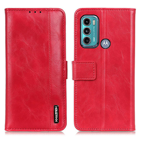 Coque Portefeuille Livre Cuir Etui Clapet M11L pour Motorola Moto G60 Rouge