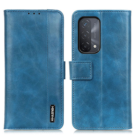 Coque Portefeuille Livre Cuir Etui Clapet M11L pour Oppo A74 5G Bleu