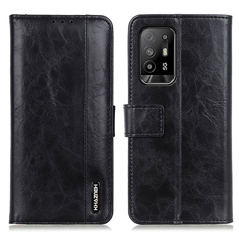 Coque Portefeuille Livre Cuir Etui Clapet M11L pour Oppo F19 Pro+ Plus 5G Noir