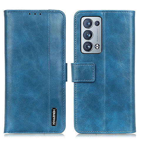 Coque Portefeuille Livre Cuir Etui Clapet M11L pour Oppo Reno6 Pro 5G Bleu