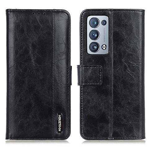 Coque Portefeuille Livre Cuir Etui Clapet M11L pour Oppo Reno6 Pro+ Plus 5G Noir