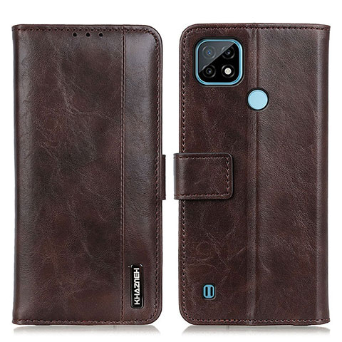 Coque Portefeuille Livre Cuir Etui Clapet M11L pour Realme C21 Marron