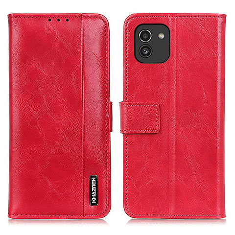 Coque Portefeuille Livre Cuir Etui Clapet M11L pour Samsung Galaxy A03 Rouge