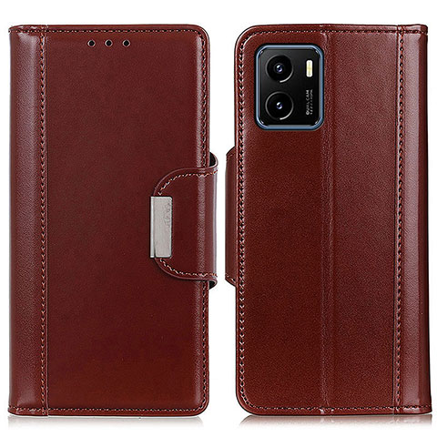 Coque Portefeuille Livre Cuir Etui Clapet M11L pour Vivo Y10 t1 Marron