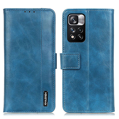 Coque Portefeuille Livre Cuir Etui Clapet M11L pour Xiaomi Mi 11i 5G (2022) Bleu