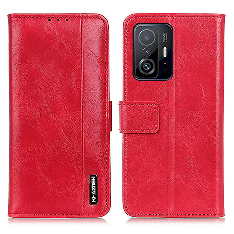 Coque Portefeuille Livre Cuir Etui Clapet M11L pour Xiaomi Mi 11T Pro 5G Rouge