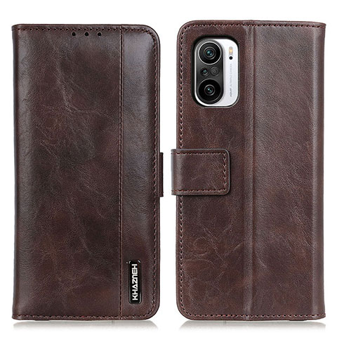 Coque Portefeuille Livre Cuir Etui Clapet M11L pour Xiaomi Poco F3 5G Marron