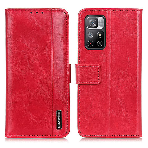 Coque Portefeuille Livre Cuir Etui Clapet M11L pour Xiaomi Poco M4 Pro 5G Rouge