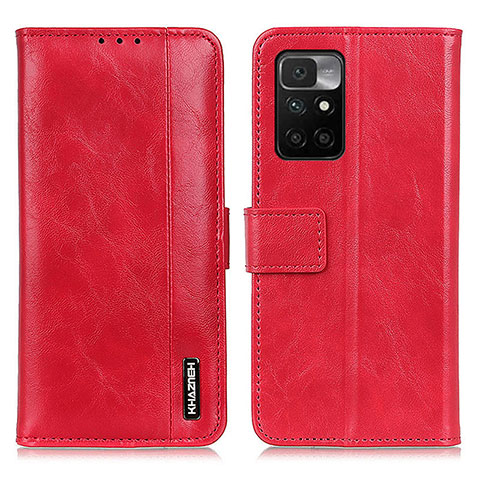 Coque Portefeuille Livre Cuir Etui Clapet M11L pour Xiaomi Redmi 10 4G Rouge